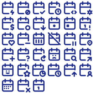 Tabler Outline Calendar Pack